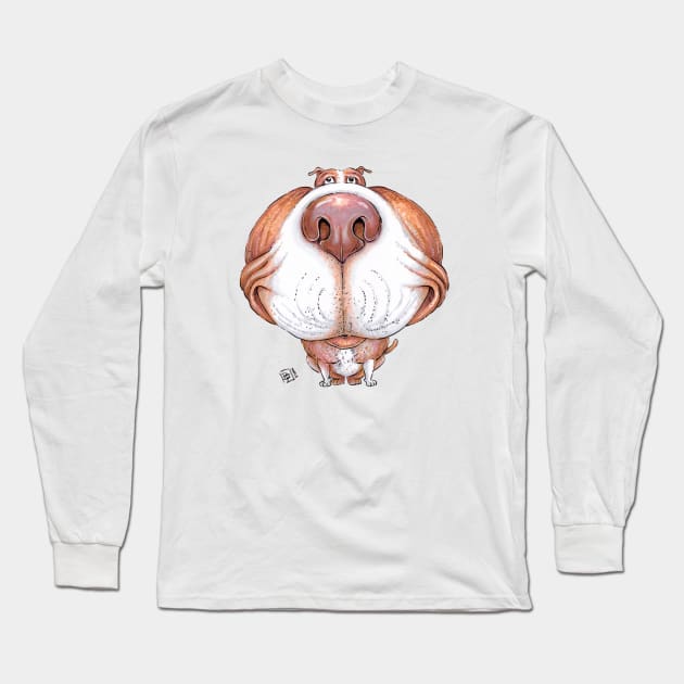 Pit Bull Terrier Dog Long Sleeve T-Shirt by obillwon